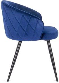 Elegáns Étkezőszék Sötétkék Bársony Kárpittal. ADELE