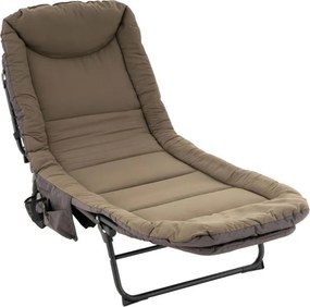 Kemping nyugágy párnával 175 x 65 cm khaki színű