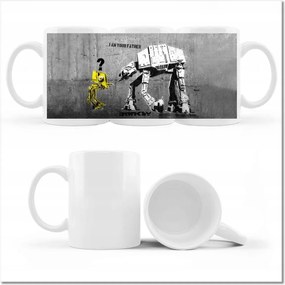 Banksy nyomott mintás bögre I am your father