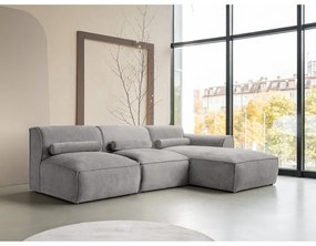 Világosszürke sarokkanapé (jobb oldali) Flex Felix – Miuform