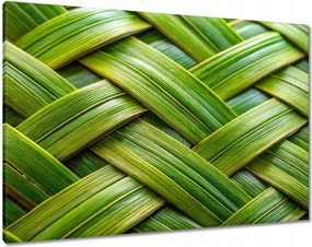 Vászonkép 100x70 Zöld fonott zöld rattan fonott lemez