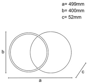 LED Dimmelhető mennyezeti lámpa LED/60W/230V 3000-6500K + távirányítás