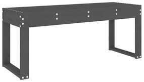 szürke tömör fenyőfa kerti pad 110x38x45 cm