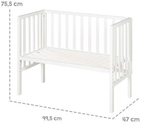 Fehér babaágy 90x45 cm – Roba