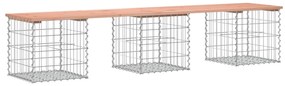 vidaXL tömör duglászfenyő gabion kerti pad 203x44x42 cm