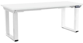 OfficeTech Strong állítható magasságú asztal 180 x 80 cm, fehér alap, fehér