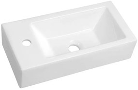 Aqualine Small mosdótál 50x24.5 cm négyszögletes klasszikus-beépíthető fehér HF090