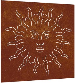 vidaXL napmintás corten acél kerti faldísz 55 x 55 cm