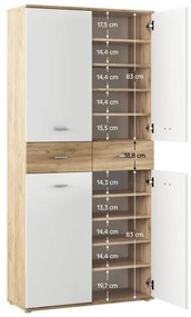 Cipőtároló (cipősszekrény) Variacion (artisan tölgy + fehér) . 1116559