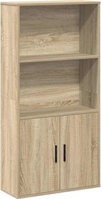vidaXL sonoma tölgy színű szerelt fa könyvszekrény 60x24x120 cm
