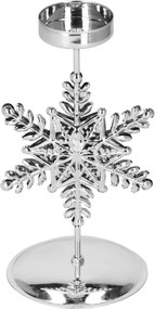 Teamécsestartó Ezüst Karácsonyi Fém Asztali Dekoráció