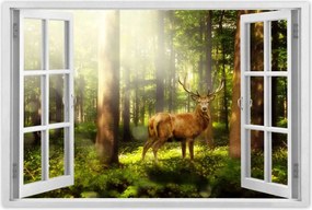 Poszterek 60x40 Szarvas a varázslatos erdőben