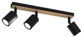 Spotlámpa TERRA 3xGU10/8W/230V fekete/tölgy