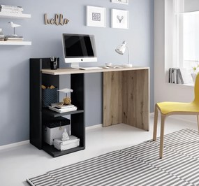 PC asztal, artisan tölgy/grafit-antracit, ANDREO