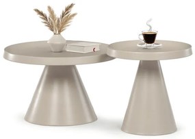 Dohányzóasztal 69×69×44 cm, Fém, Cashmere Szín. CT-F4112 CSM