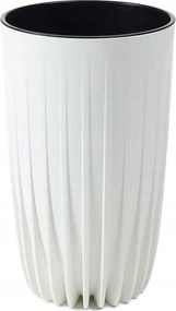 Virágtartó Magas Virágtartó Fehér virágbetéttel teraszra erkélyre virágtartó