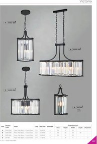 Függeszték Fekete VICTORIA SEARCHLIGHT 8092-2BK