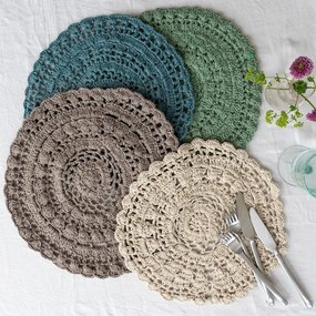 Pamutkeverék tányéralátét ø 35 cm Crochet – Rex London