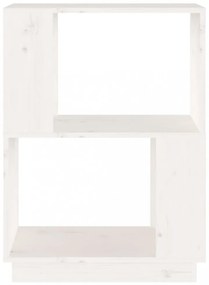 fehér tömör fenyőfa könyvszekrény/térelválasztó 51 x 25 x 70 cm