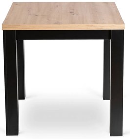 Étkezőgarnitúra 4 db. Fekete Chiris székkel. Bővíthető asztal MAX 80-160 cm