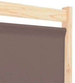 barna 6-paneles szövetparaván 240 x 170 x 4 cm