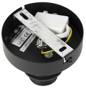 Modern mennyezeti lámpa fekete arannyal 47 cm dupla árnyékolóval - Combi