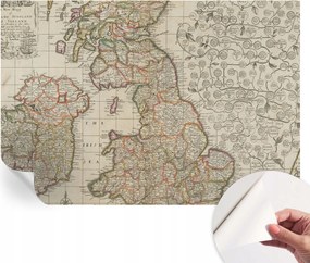 DekoratĂv öntapadĂłs fotĂłtapĂ©ta irodĂĄba Antik tĂ©rkĂ©p 152x104 cm