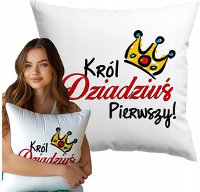 Párna Király Nagypapa Első Puha Párna Nyomtatott Nagypapa Nap