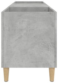 betonszürke szerelt fa hanglemezszekrény 121x38x48 cm