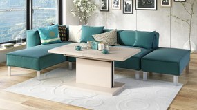 Mazzoni ASTON Bézs (Pezsgő) - MODERN DOHÁNYZÓASZTAL NYITHATÓ/MAGASÍTHATÓ ÉTKEZŐASZTAL ÉS DOHÁNYZÓASZTAL EGYBEN