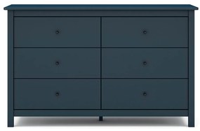 Sötétkék borovi fenyő alacsony komód 130x80 cm Misti – Marckeric
