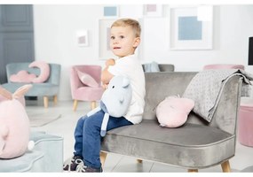 Világosszürke bársony gyerek kanapé 70 cm Lil Sofa – Roba