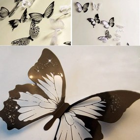 Butterflies Chic 18 darabos, 3D falmatrica szett - Ambiance