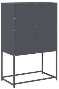 Highboard antracit 68x39x107 cm Acél