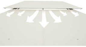 Casaria® Kerti pavilon Topas 4x3 - krém