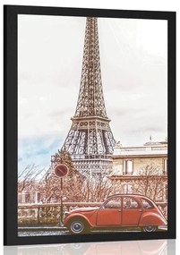 Az Eiffel-torony plakátképe a párizsi utcáról