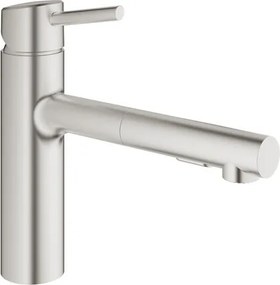 Grohe Concetto New mosogató csaptelep kihúzható zuhannyal supersteel 30273dc1 G30273DC1