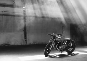Fotótapéta Motorkerékpár Cafe Racer Industrial vinyl 368x254 +ragasztó