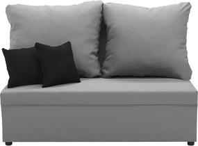 TOMI2 Kétszemélyes kinyitható kanapé Világosszürke/fekete