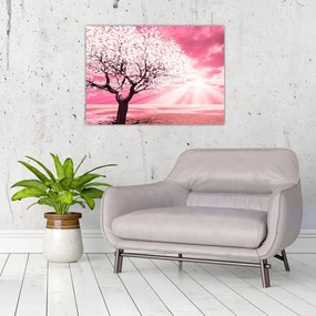 Rózsaszín fa képe (70x50 cm)