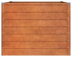 rozsda színű corten acél kerti magaságyás 100 x 100 x 77 cm