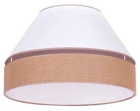 Duolla - Mennyezeti lámpa AVIGNON 1xE27/15W/230V á. 50 cm fehér/barna