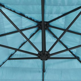 kék kerti napernyő acél rúddal 300 x 200 x 250 cm