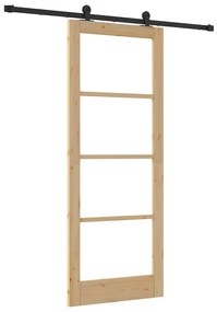 Csúszóajtó ORKDAL Barna 83 x 211 cm Fa és fém