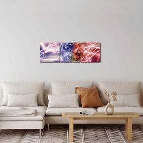 Kép - Földgolyó az áram alatt (órával) (90x30 cm)