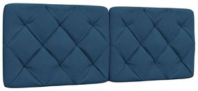 ágy matraccal Kék 140x190 cm szövet