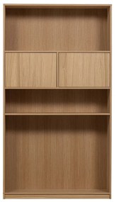 Natúr színű moduláris könyvespolc tölgyfa dekorral 264x243 cm Modulair – vtwonen