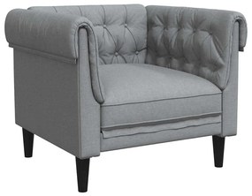 Chesterfield Kanapé Szék Világosszürke 78.5 x 74.5 x 74.5 cm