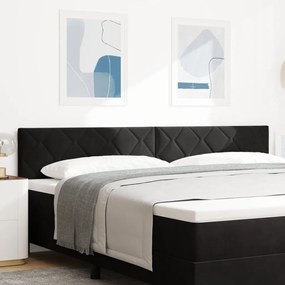 Fejtámla Gyémánt Blokkok Design Fekete 200 cm Velúr
