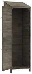 antracit tömör fenyőfa kerti fészer 55x52x174,5 cm